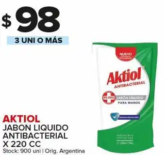 Carrefour Maxi Jabón líquido antibacterial aktiol 220cc oferta