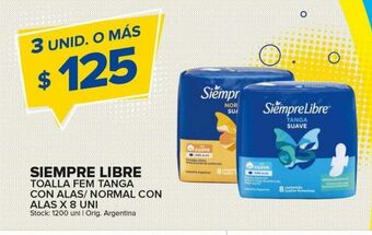 Carrefour Maxi Toallas femeninas siempre libre 8un oferta