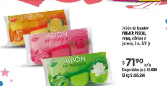 Cooperativa Obrera Jabón de tocador Primer Precio 270g oferta