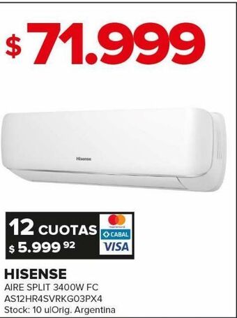 Carrefour Maxi Aire acondicionado hisense oferta