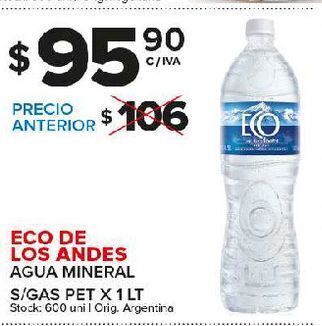 Carrefour Maxi Agua eco de los andes oferta