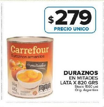 Carrefour Maxi Duraznos en mitades oferta