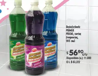 Cooperativa Obrera Desinfectante Primer Precio, varios fragrancias 900cm oferta