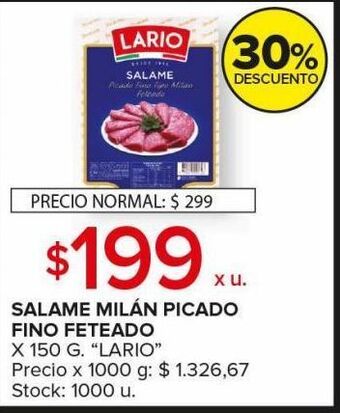 Carrefour Maxi Salame milan picado fino feteado oferta