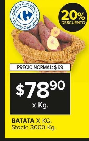 Carrefour Maxi Batata x kg oferta