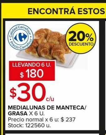 Carrefour Maxi Medialunas de manteca grasa oferta