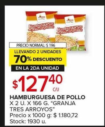 Carrefour Maxi Hamburguesa de pollo oferta