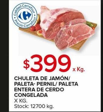 Carrefour Maxi Chuleta de jamon paleta oferta