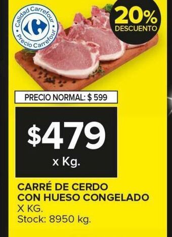 Carrefour Maxi Carré de cerdo con hueso congelado oferta