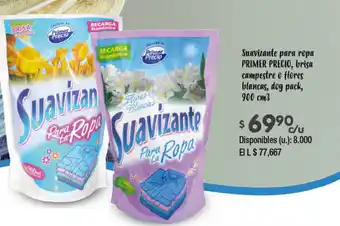 Cooperativa Obrera Suavizante para ropa Primer Precio, brisa campestre o Hores blancas, doy pack 900cm oferta