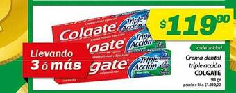 Almacor Colgate Crema Dental Triple Acción 90gr oferta