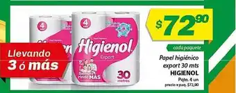 Almacor Higienol Papel Ihgiénico Export 30 Mts oferta