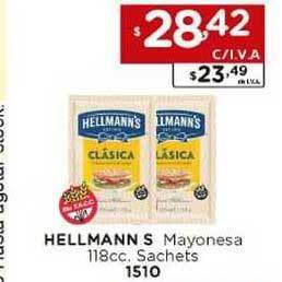 Hipermay Hellmann S Mayonesa 118cc. Sachets oferta
