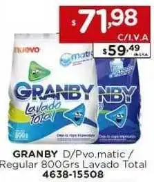 Hipermay Granby D-Pvo.Matic - Regular 800Grs Lavado Total oferta