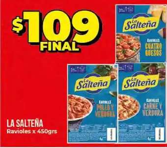 Supermayorista Vital La Salteña Ravioles x 450grs oferta