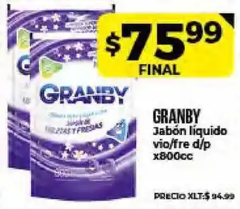 Supermayorista Vital Granby Jabón Líquido Vio-fre D-p x 800cc oferta