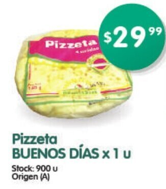 Supermercados Buenos Días Pizzeta Buenos Días x 1 u oferta