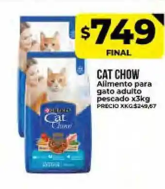 Supermayorista Vital Cat Chow Alimento Para Gato Adulto pescado 3kg oferta
