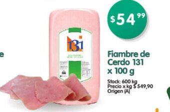 Supermercados Buenos Días Fiambre de Cerdo 131 x 100g oferta