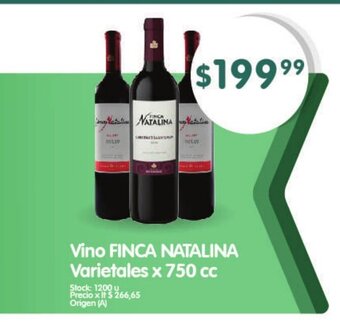 Supermercados Buenos Días Vino Finca Natalina Varietales x 750cc oferta