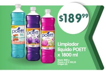 Supermercados Buenos Días Poett Limpiador liquido x 1800 ml oferta