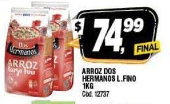 Supermercados Yaguar Arroz Dos Hermanos L.Fino 1kg oferta