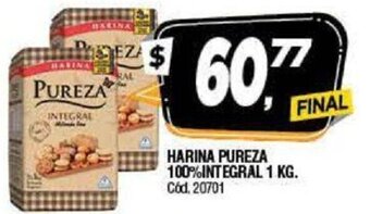 Supermercados Yaguar Harina Pureza 100% Integral 1kg oferta