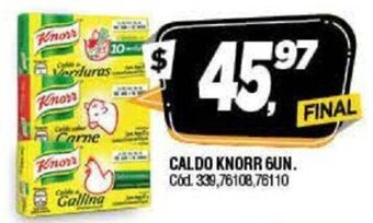 Supermercados Yaguar Knorr Caldo 6un. oferta