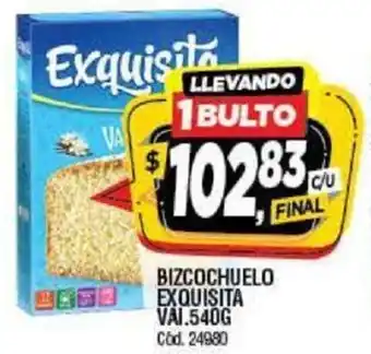 Supermercados Yaguar Bizcochuelo Exquisita Val. 540g oferta