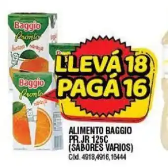 Supermercados Yaguar Alimento Baggio Pr. Jr 125c (Sabores Varios) oferta