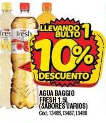 Supermercados Yaguar Agua Baggio Fresh 1,5L (Sabores Varios) oferta