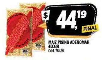 Supermercados Yaguar Maiz Pising Adenomar 400gr oferta