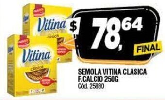 Supermercados Yaguar Semola Vitina Clasica F. Calcio 250g oferta