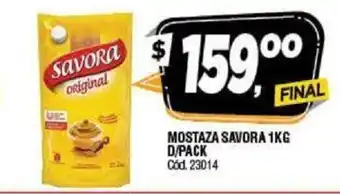 Supermercados Yaguar Savora Mostaza 1kg D/Pack oferta