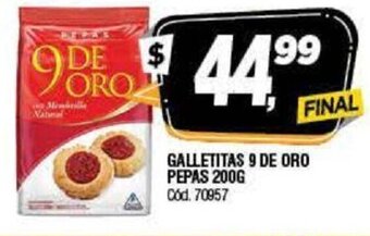 Supermercados Yaguar Galletitas 9 De Oro Pepas 200g oferta