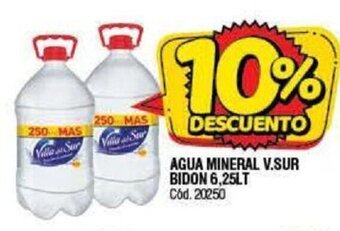 Supermercados Yaguar Agua Mineral V.Sur Bidon 6,25Lt oferta
