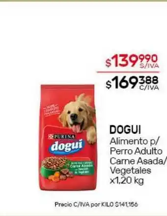 Nini Mayorista Dogui Alimento P- Perro Adulto Carne Asada Vegetales x 1.20kg oferta
