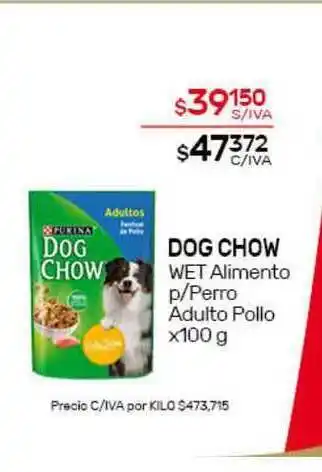 Nini Mayorista Dog Chow Wet Alimento P- Perro Adulto Pollo x 100g oferta