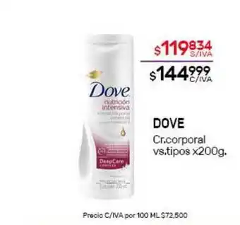 Nini Mayorista Dove Cr. Corporal x 200g oferta