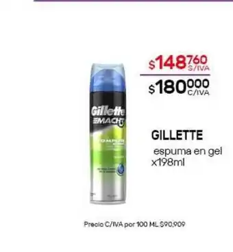 Nini Mayorista Gillette Espuma En Gel x 198ml oferta