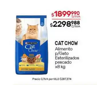Nini Mayorista Cat Chow Alimento P-gato Esterilizados Pescado x 8kg oferta
