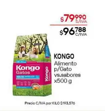 Nini Mayorista Kongo Alimento P- Gato vs sabores x 500g oferta