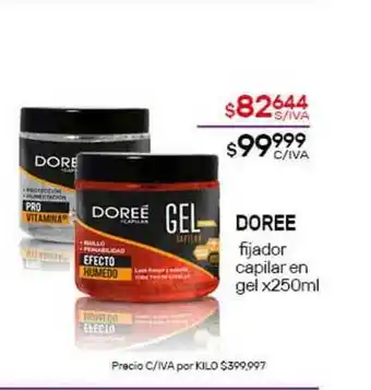 Nini Mayorista Doree Fijador Capilar En Gel 250ml oferta