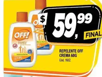 Supermercados Yaguar Off Repelente Crema 60g oferta