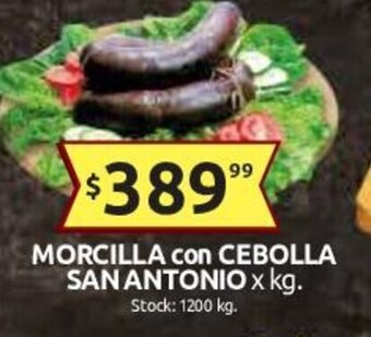 Cordiez Morcilla con Cebolla San Antonio x kg oferta