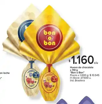 Carrefour "Bon o Bon" Huevo de chocolate x 110g oferta