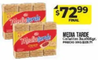 Supermayorista Vital Media Tarde Galletitas 3u. x 105 gr. oferta