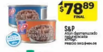 Supermayorista Vital S&P Atun Desmenuzado Natural/Aceite x 170 gr. oferta