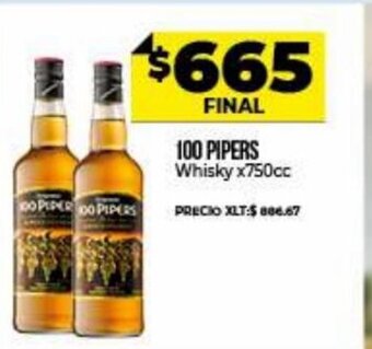 Supermayorista Vital 100 Pipers Whisky x 750cc oferta