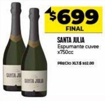 Supermayorista Vital Santa Julia Espumante Cuvee x 750cc oferta
